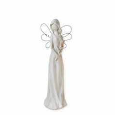 Anděl keramika 39 cm krém